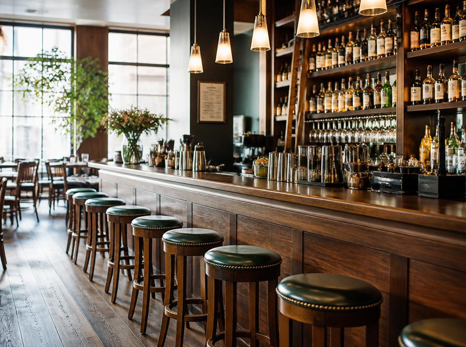 Upscale restaurant interior